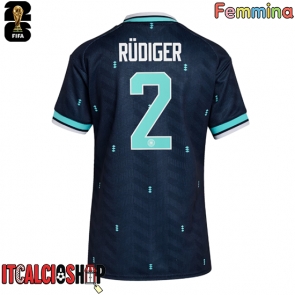 Germania Antonio Rudiger #2 Seconda Maglia Femmina Mondiali 2026 Manica Corta